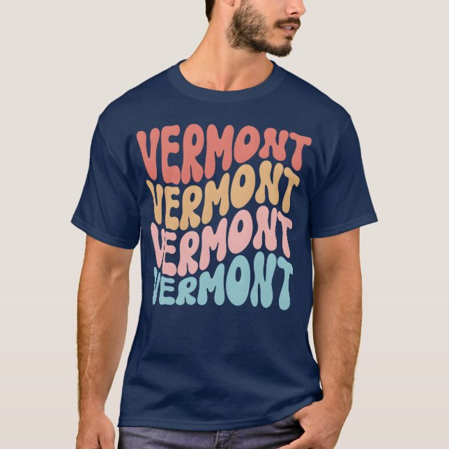 Retro Vermont Use State boy T-Shirt (Front)