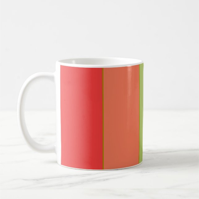 Retro Vertical Color Block Coffee Mug (Left)