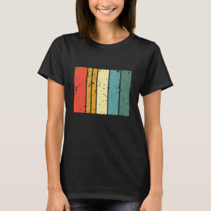Retro Vertical Stripe Grunge Vintage Distressed T-Shirt