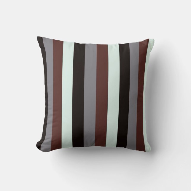 Retro Vertical striped abstract Cushion (Front)