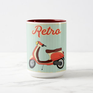Retro Vespa Two-Tone Coffee Mug
