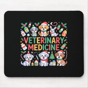Retro Veterinary Medicine Vet Tech Cat Dog Lover C Mouse Pad