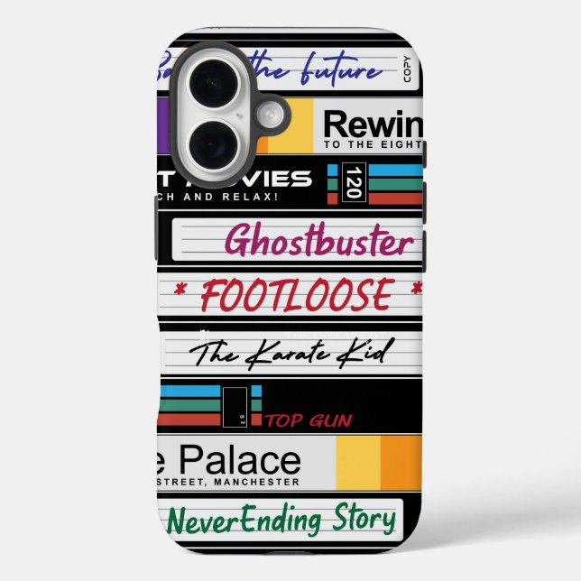 Retro VHS Movie Design Case-Mate iPhone Case (Back)