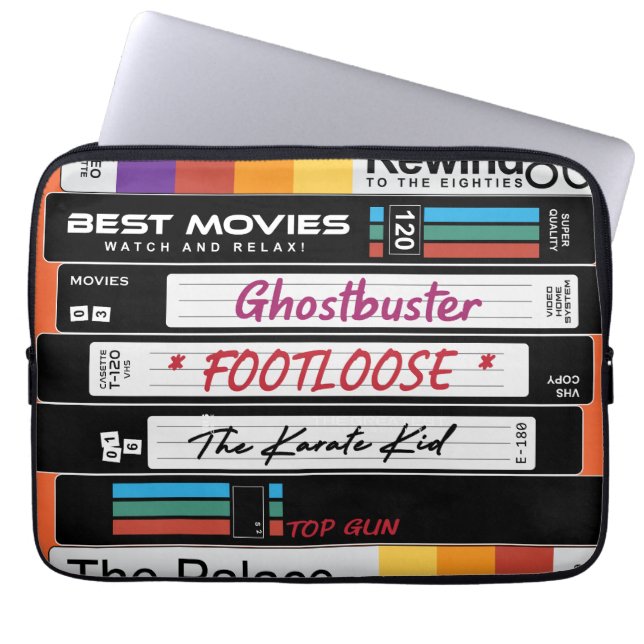 Retro VHS Movie Design Laptop Sleeve (Front)