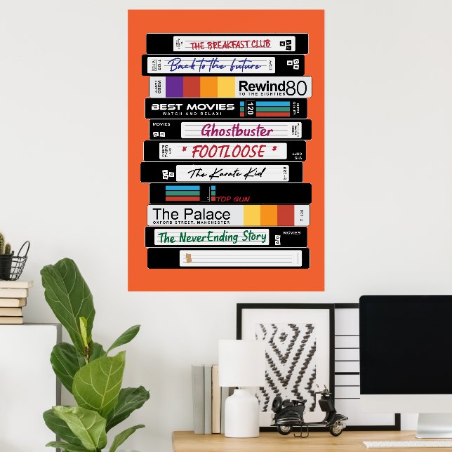 Retro VHS Movie Design Poster (Home Office)