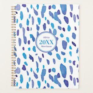 Retro Vibe Purple & Blue Pattern Planner