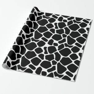 Retro Vibe Rustic Cow Hide Animal Print Pattern Wrapping Paper