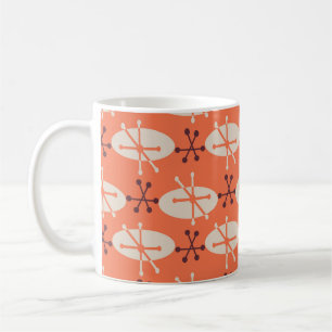 Retro Vibes: Geometric Burst Pattern Coffee Mug