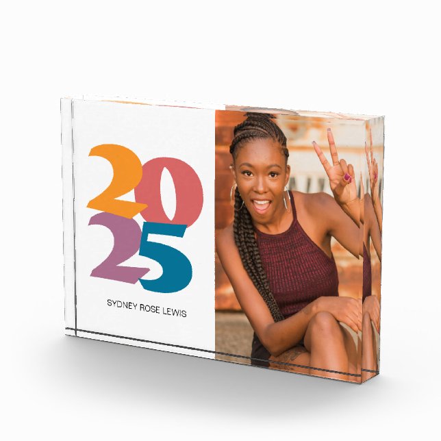 Retro Vibes Graduation Celebration Party Photo Block (Right)