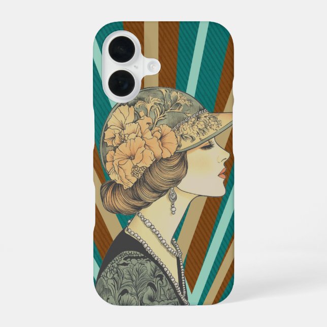 Retro Vibes  iPhone 16 Case (Back)