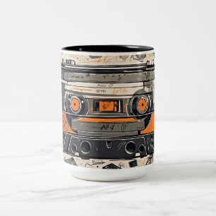 Retro Vibes - Mixtape Two-Tone Coffee Mug