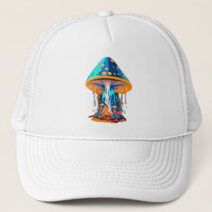 Retro Vibes, Modern Flair - Groovy Mushroom  Trucker Hat