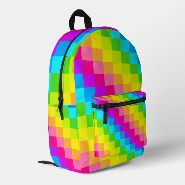 Retro Vibes, Modern Style Printed Backpack (Back Corner Left)