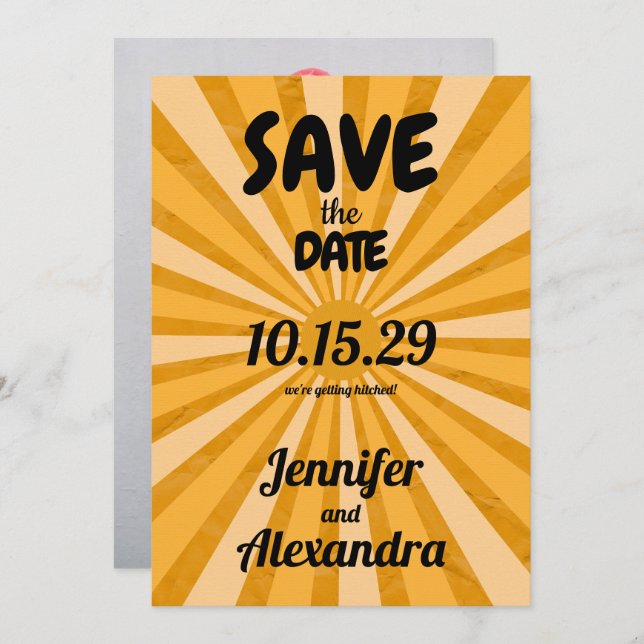 Retro Vibes Save The Date (Front/Back)