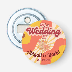 Retro Vibes Vintage Wedding Bottle Opener