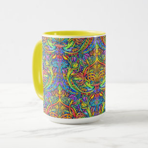 Retro Victorian Era Art Nouveau Ornament Pattern Mug