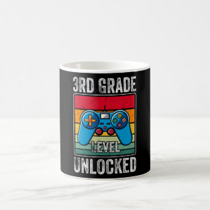 Retro Video Game 3rd Grade Level Unlocked Gift Coffee Mug