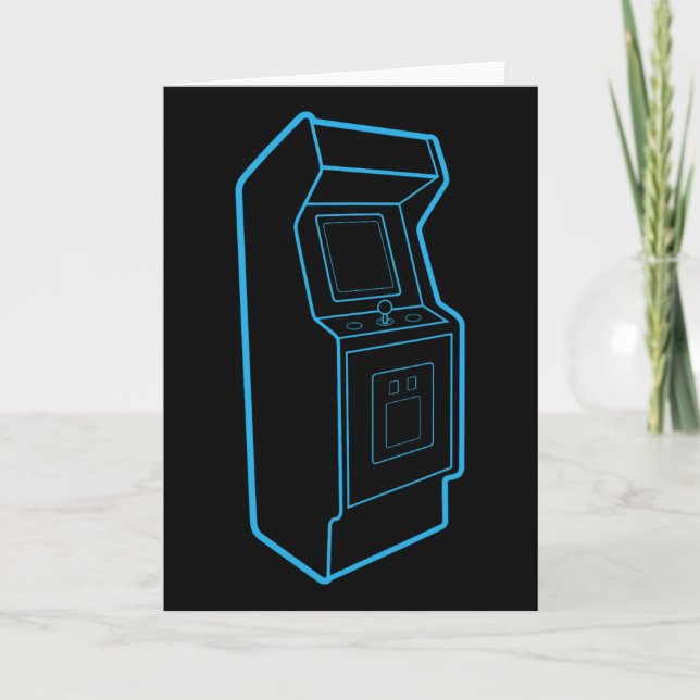 Retro Video Game Arcade Cabinet  Card (Front)