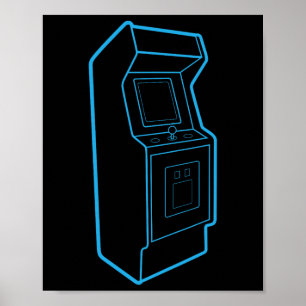 Retro Video Game Arcade Cabinet  Poster