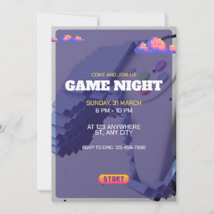 Retro Video Game Birthday Party Invitation