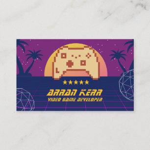 Retro Video Game Console Gaming Business Card