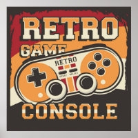 Retro Video Game Console Signage 