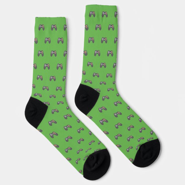 Retro Video Game Controller Pattern Socks (Right)