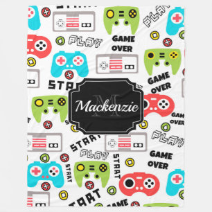 Retro Video Game Fleece Blanket