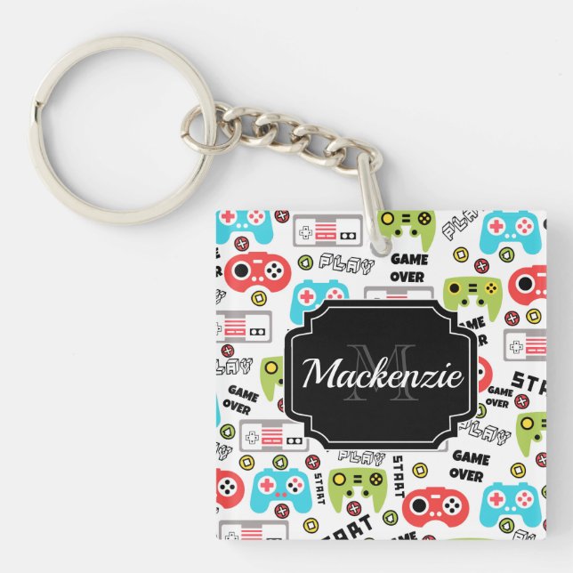 Retro Video Game Key Ring (Front)