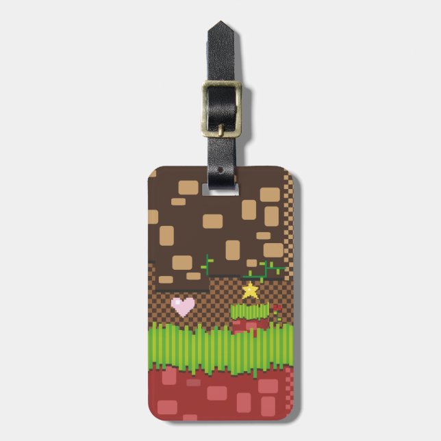 Retro video game luggage tag (Front Vertical)
