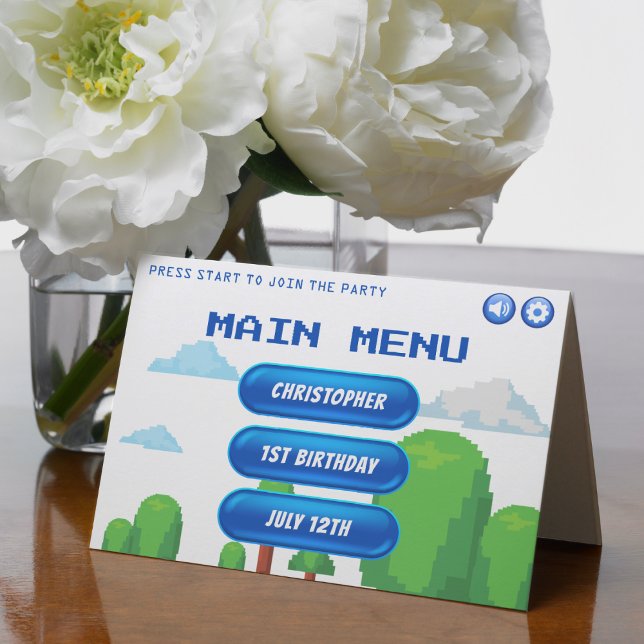 Retro Video Game Menu 1st Birthday Party (Creator Uploaded)