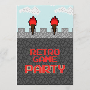 Retro Video Game Party Invitation