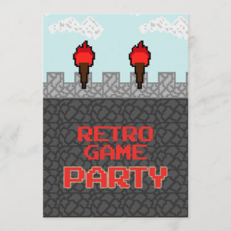 Retro Video Game Party Invitation