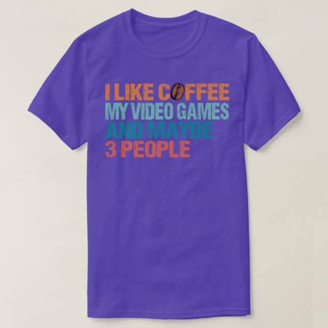 Retro Video Games and Coffee Lover  T-Shirt (Design Front)