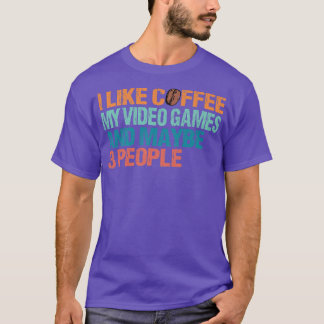 Retro Video Games and Coffee Lover  T-Shirt
