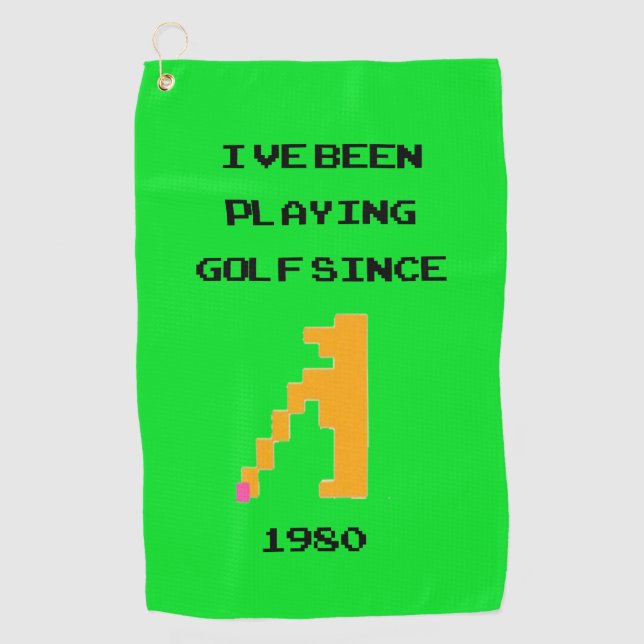 Retro Video Golf Game Towel (Front)