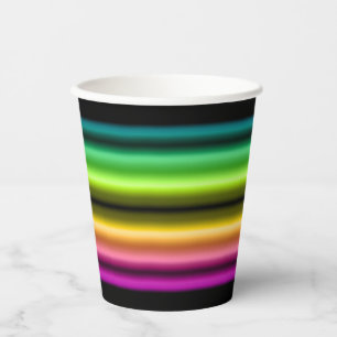 retro video neonstripe : paper cups