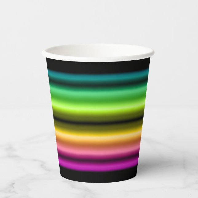 retro video neonstripe :  paper cups (Front)