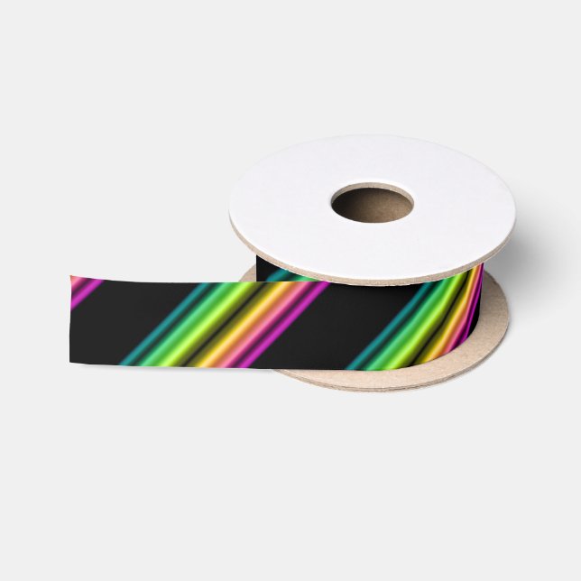 retro video neonstripe :  satin ribbon (Spool)