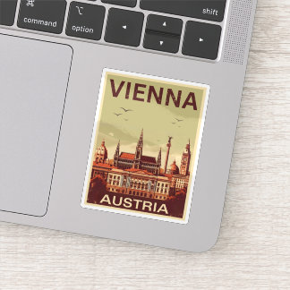 Retro Vienna city Austria skyline gifts 