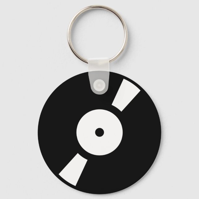 retro vinly record key ring (Front)