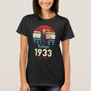 Retro Vintage 1933 T-Shirts Born For Purpose 90th 