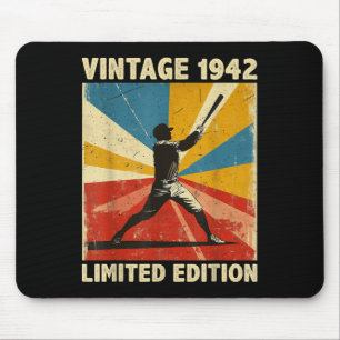 Retro Vintage 1942 Baseball Lover Limited Edition Mouse Pad