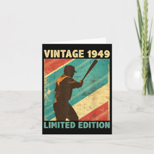 Retro Vintage 1949 Baseball Lover Limited Edition  Card