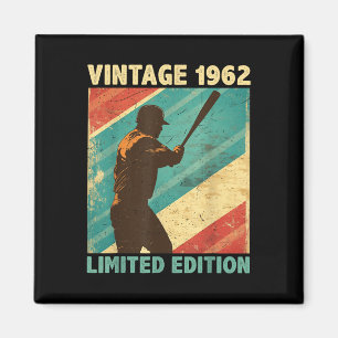 Retro Vintage 1962 Baseball Lover Limited Edition Magnet