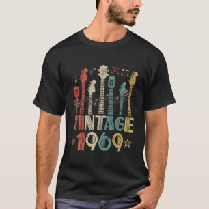 Retro Vintage 1969 Guitar Lover 1969 Birthday Guit T-Shirt