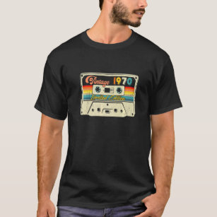 Retro Vintage 1970 Cassette Tape  Birthday T-Shirt
