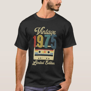 Retro Vintage 1975 Cassette Tape 47Th Birthday Mus T-Shirt