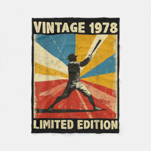 Retro Vintage 1978 Baseball Lover Limited Edition  Fleece Blanket