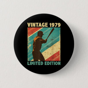 Retro Vintage 1979 Baseball Lover Limited Edition 6 Cm Round Badge